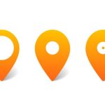 Map pointers, set of vector color pins, web icon